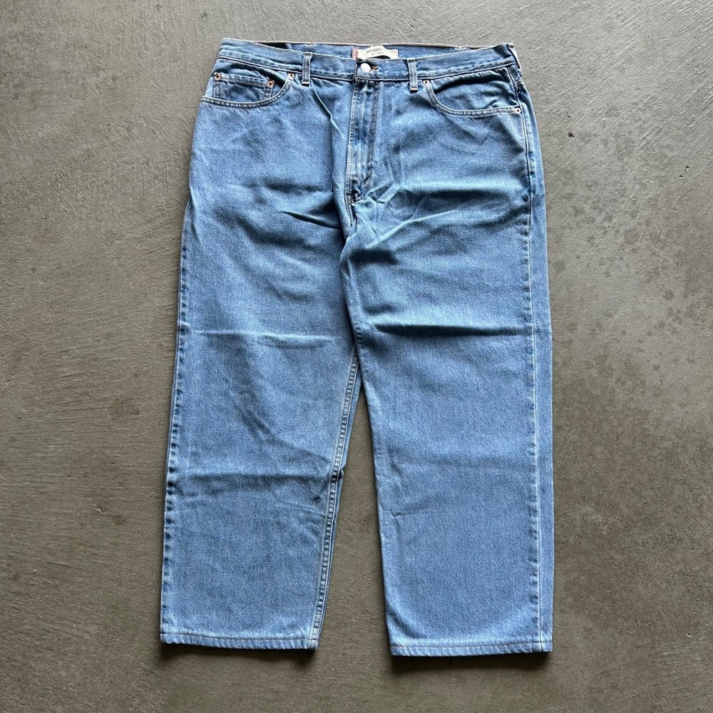 Vintage Levis 550 Jeans Size 40x30 Blue Light Wash Denim Relaxed Fit